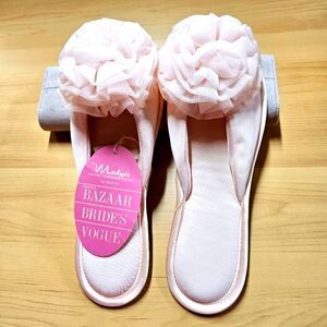 Glamour Skuffs by Madye's Light Pink Vintage 1960's Satin Slippers